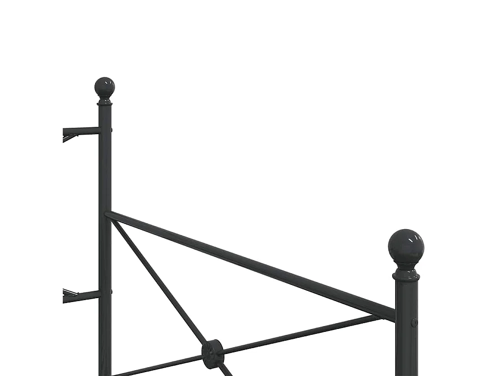 Slaapbank zonder matras 100x200 cm staal zwart