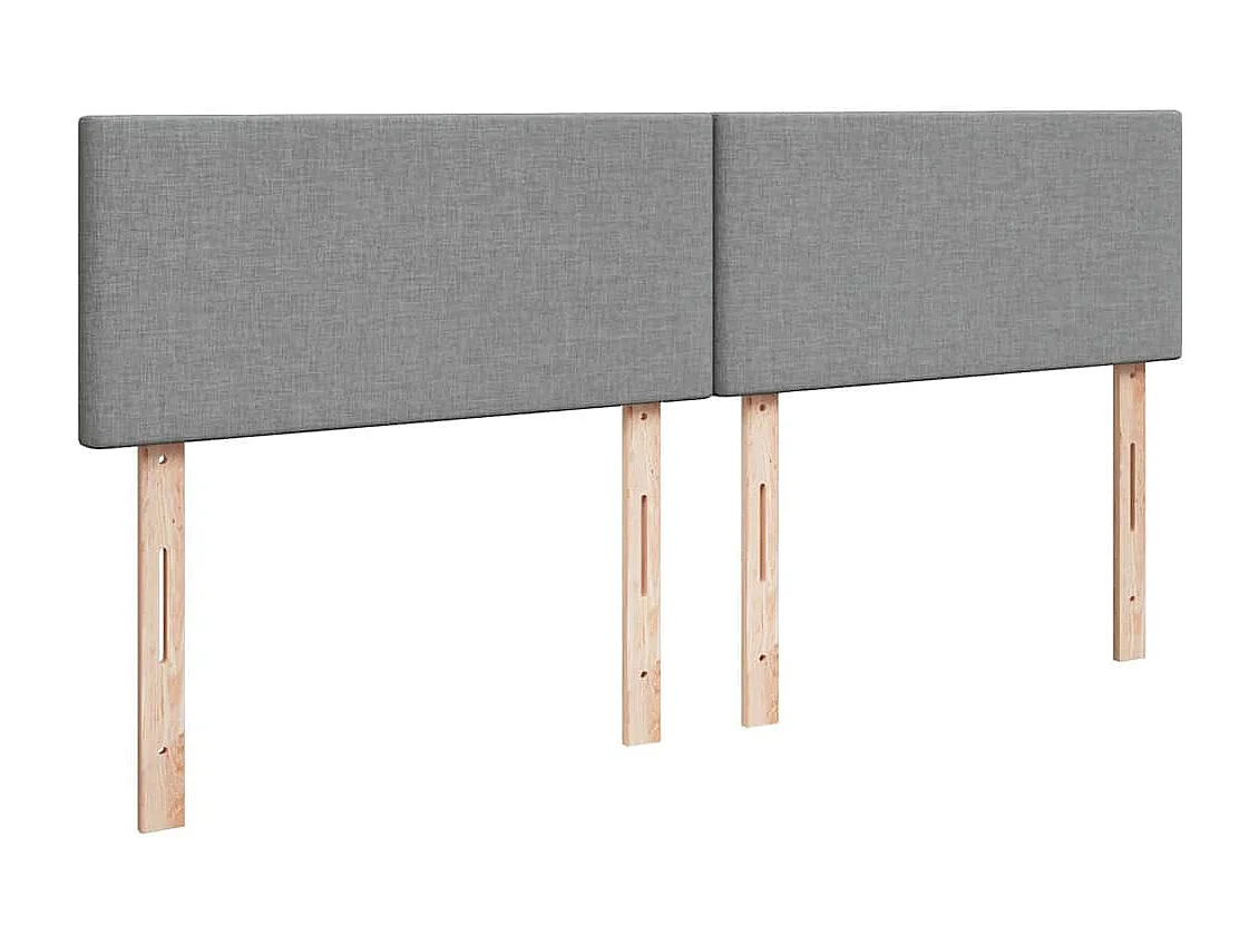 Cama otomana con colchón gris claro 160x200 cm tela