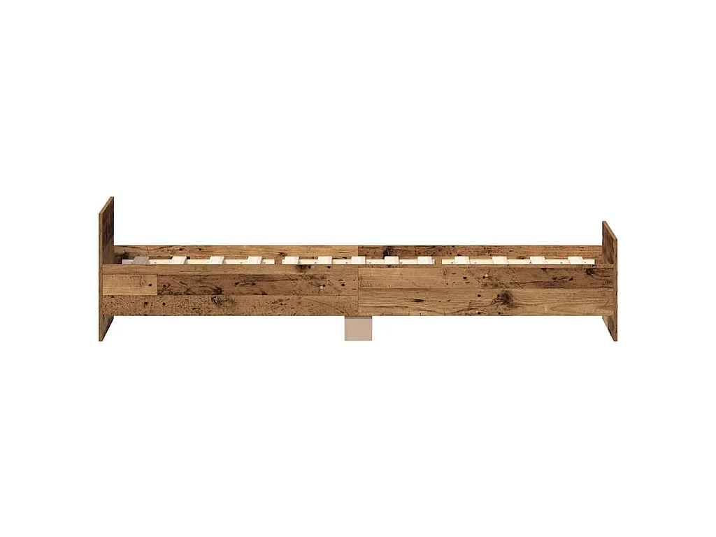 Estructura de cama sin colchón madera de ingeniería envejecida