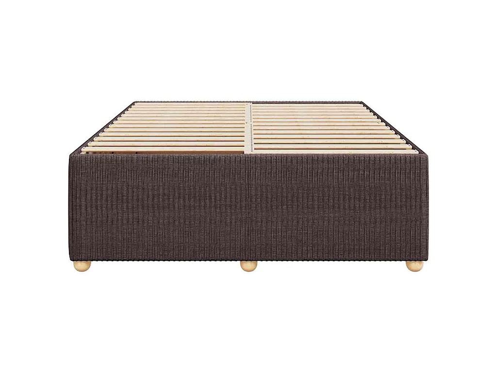 Bedframe zonder matras stof donkerbruin 140x190 cm