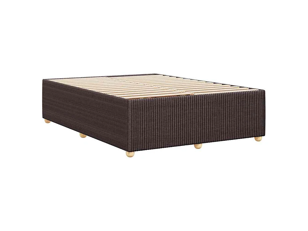 Bedframe zonder matras stof donkerbruin 140x190 cm