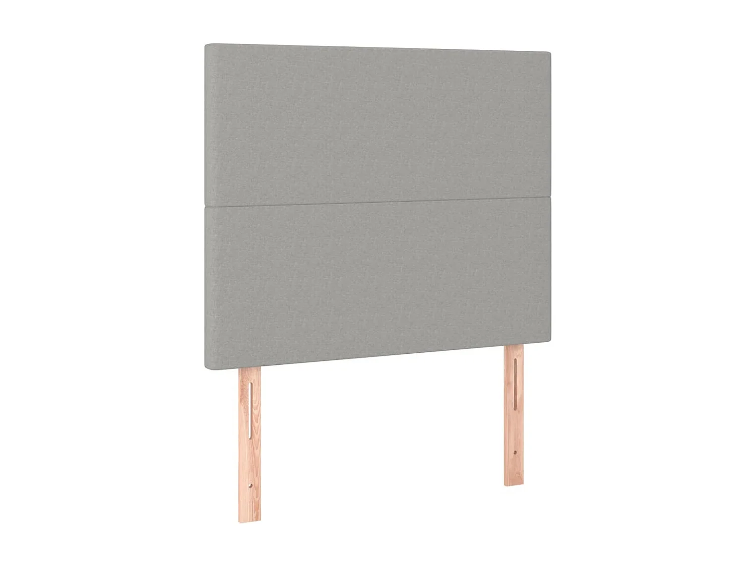 Cadre de lit sans matelas gris clair 100x200 cm tissu
