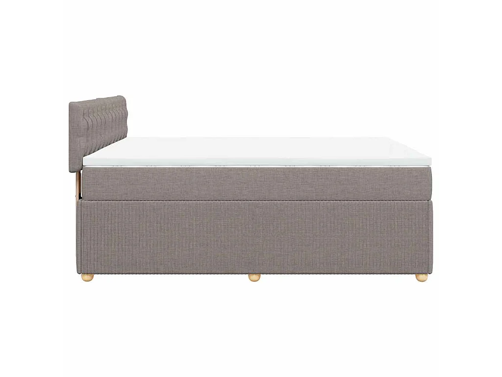 Boxspring met matras stof taupe 140x190 cm
