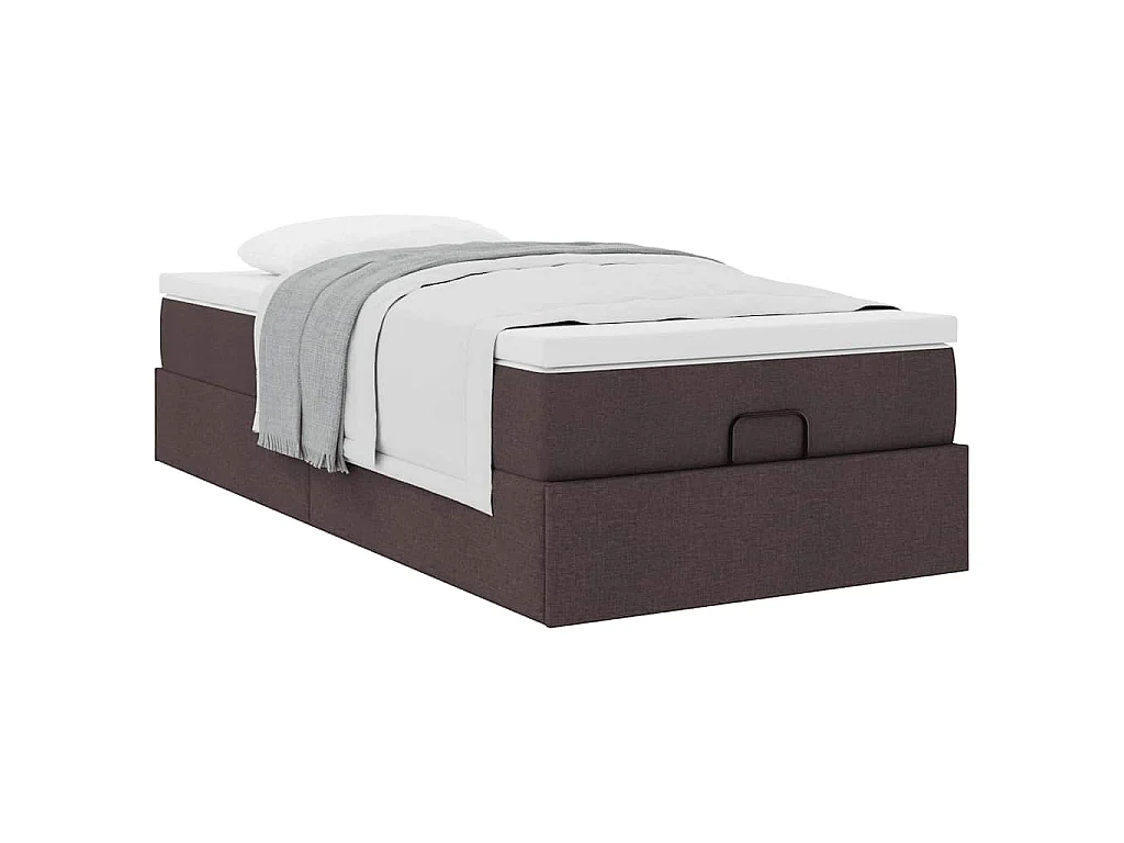 Struttura Letto Pouf con Materasso 90x200 cm in Tessuto