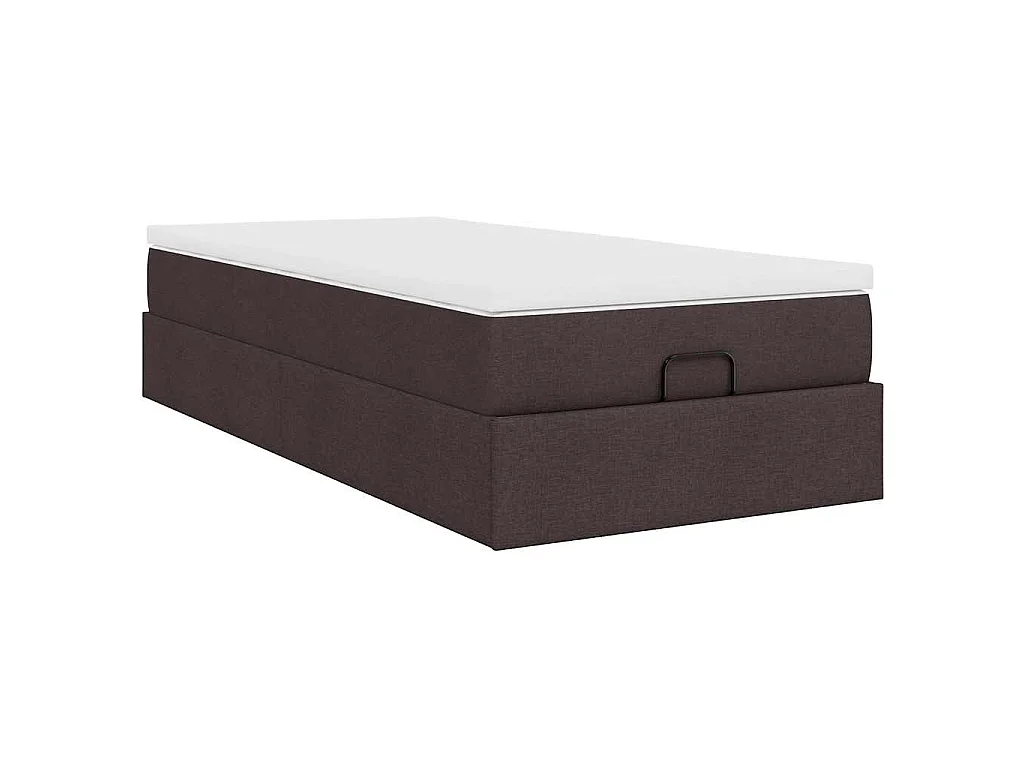Struttura Letto Pouf con Materasso 90x200 cm in Tessuto