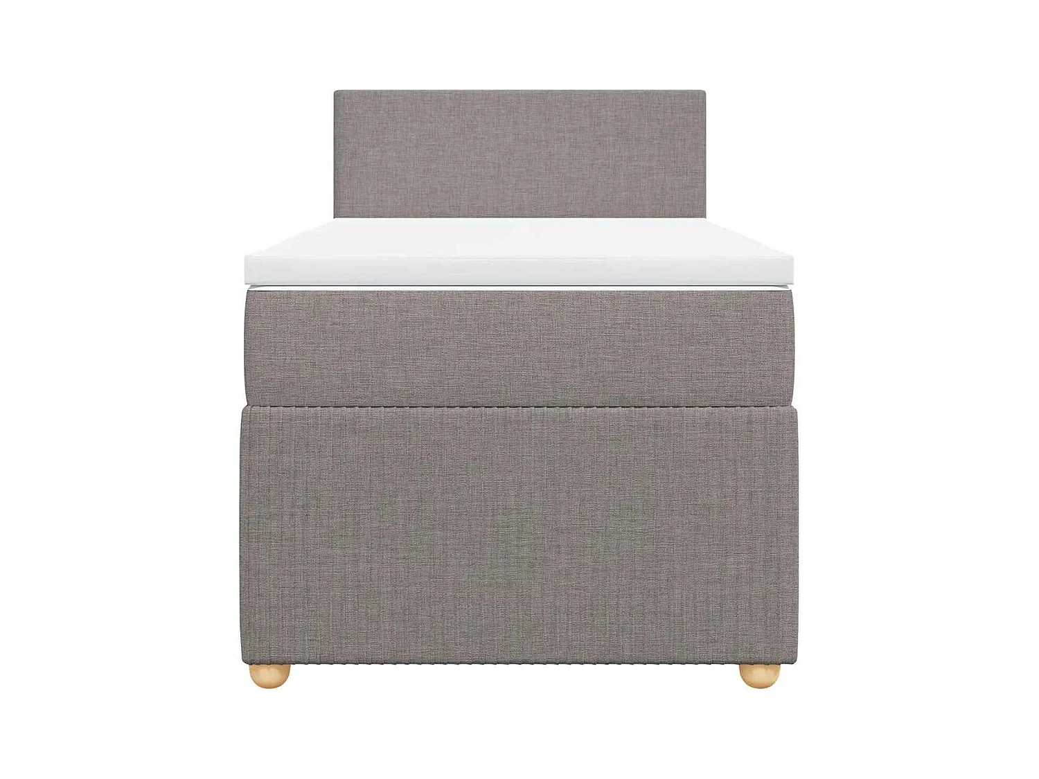 Boxspringbett mit Matratze Taupe 90x190 cm Stoff