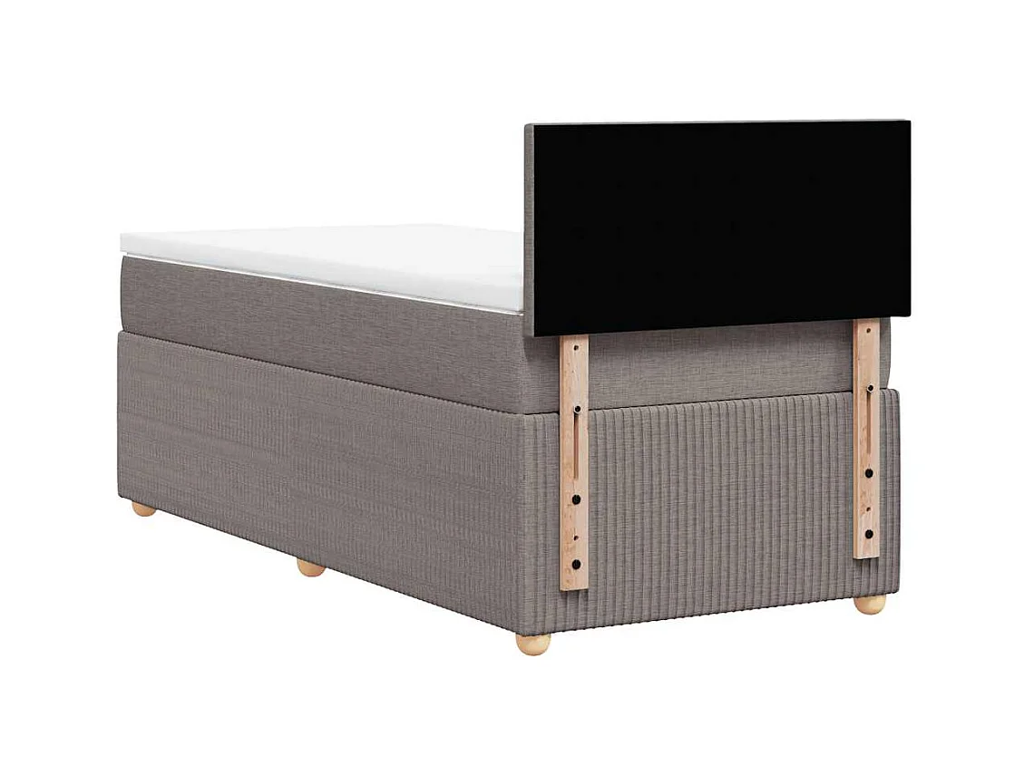 Boxspringbett mit Matratze Taupe 90x190 cm Stoff