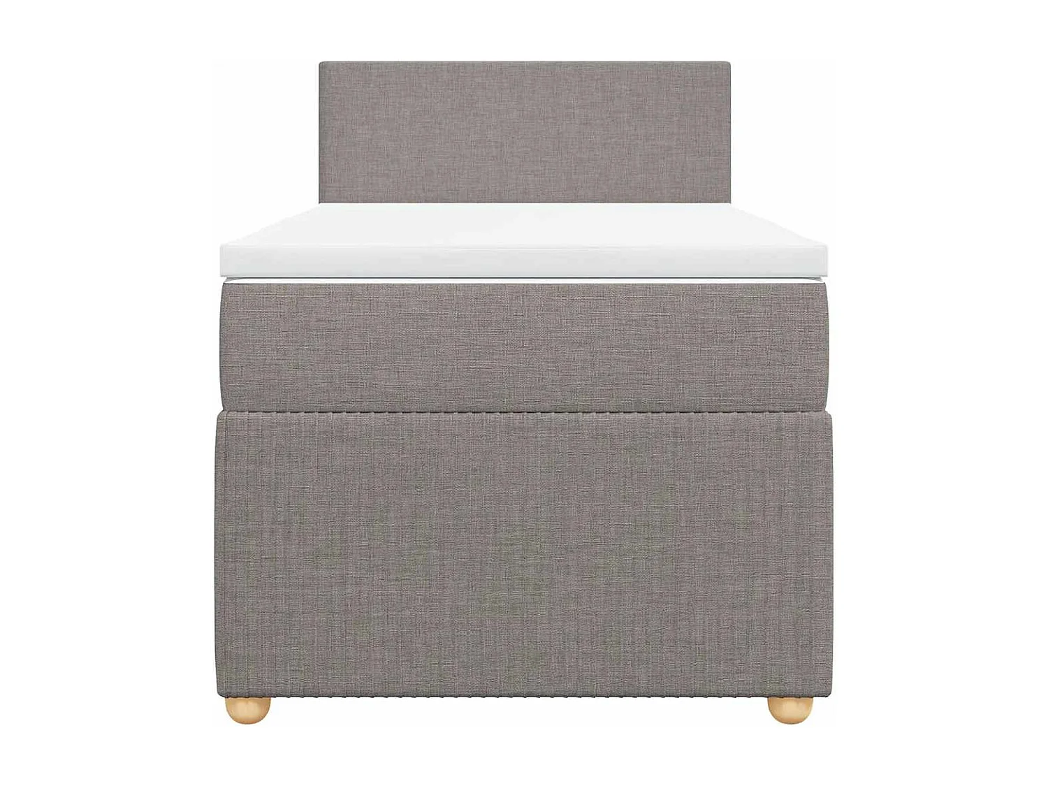 Boxspringbett mit Matratze Taupe 90x190 cm Stoff