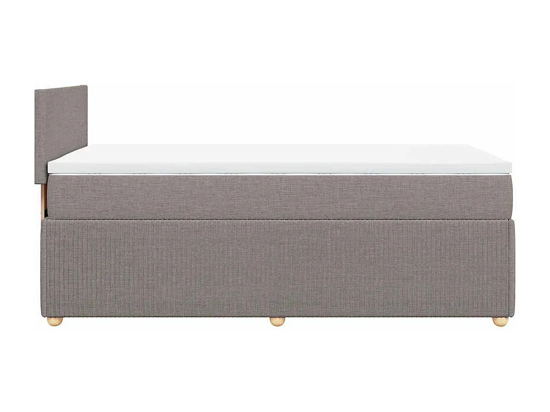 Boxspringbett mit Matratze Taupe 90x190 cm Stoff