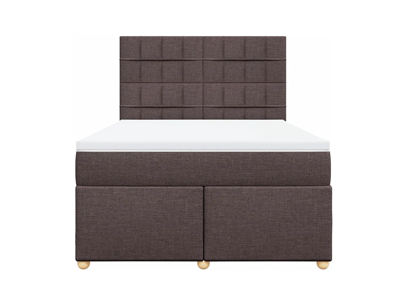 Sommier à lattes de lit avec matelas Marron foncé 160x200 cm