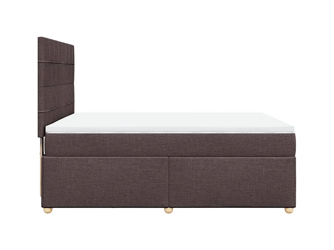 Sommier à lattes de lit avec matelas Marron foncé 160x200 cm