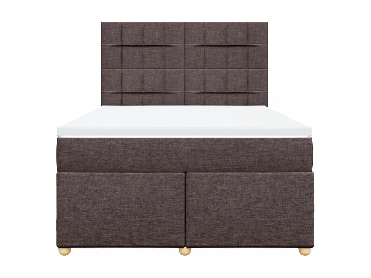 Boxspring met matras stof donkerbruin 160x200 cm
