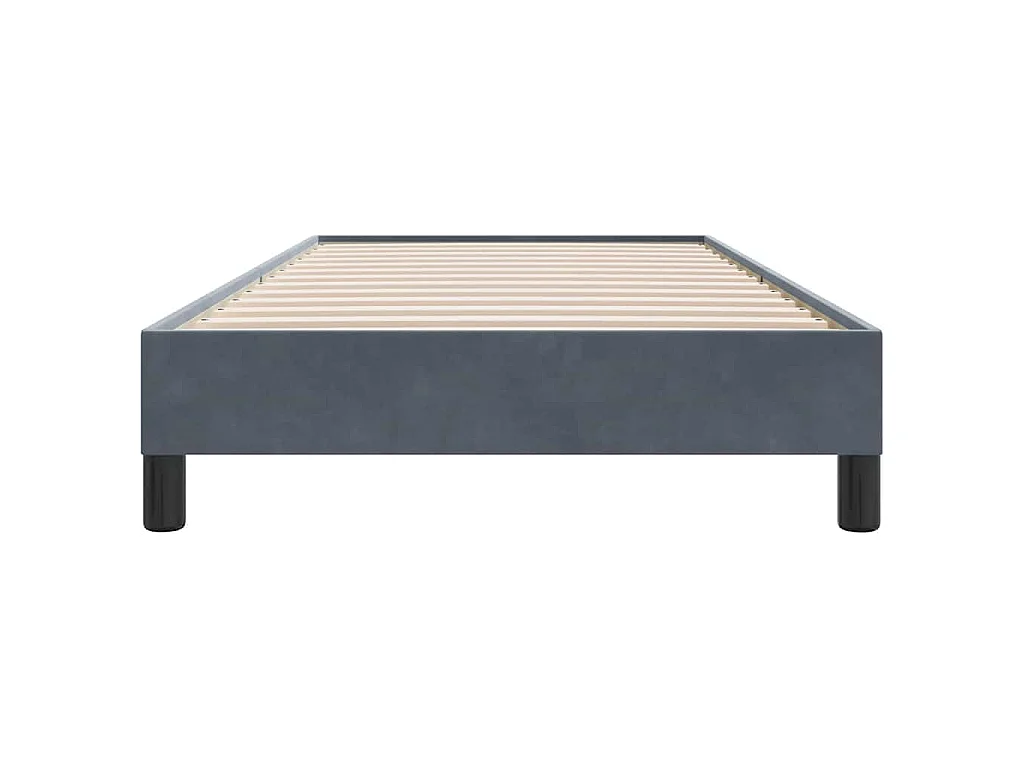 Bettgestell ohne Matratze Dunkelgrau 90x220 cm Samt