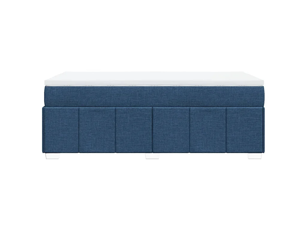 Cama com molas/colchão 100x200 cm tecido azul