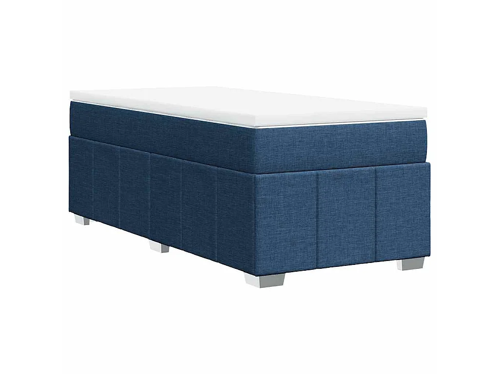 Cama com molas/colchão 100x200 cm tecido azul