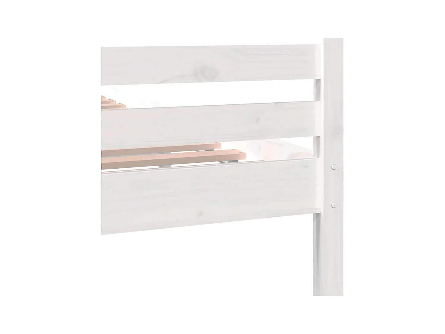 Massivholzbett Weiß 100x200 cm