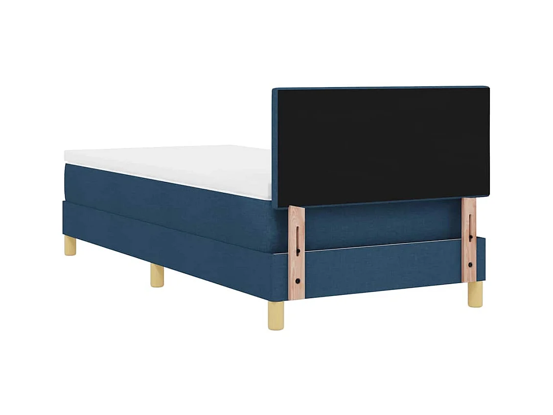 Boxspringbett mit Matratze mit Matratze Blau 90 x 200 cm Stoff
