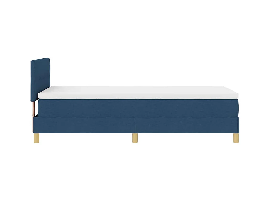 Boxspringbett mit Matratze mit Matratze Blau 90 x 200 cm Stoff