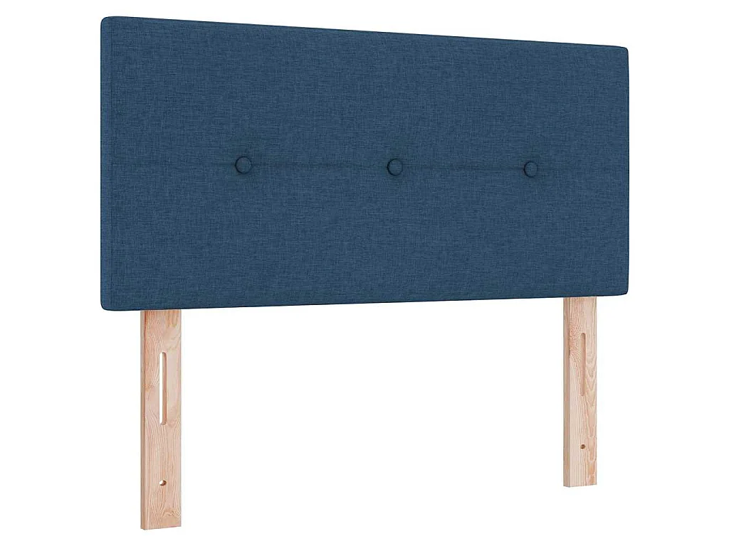 Boxspringbed met kussen met hoofdeinde Blauw 90 x 200 cm Stof