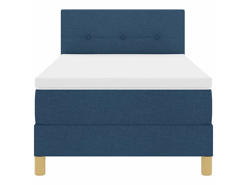 Boxspringbed met kussen met hoofdeinde Blauw 90 x 200 cm Stof