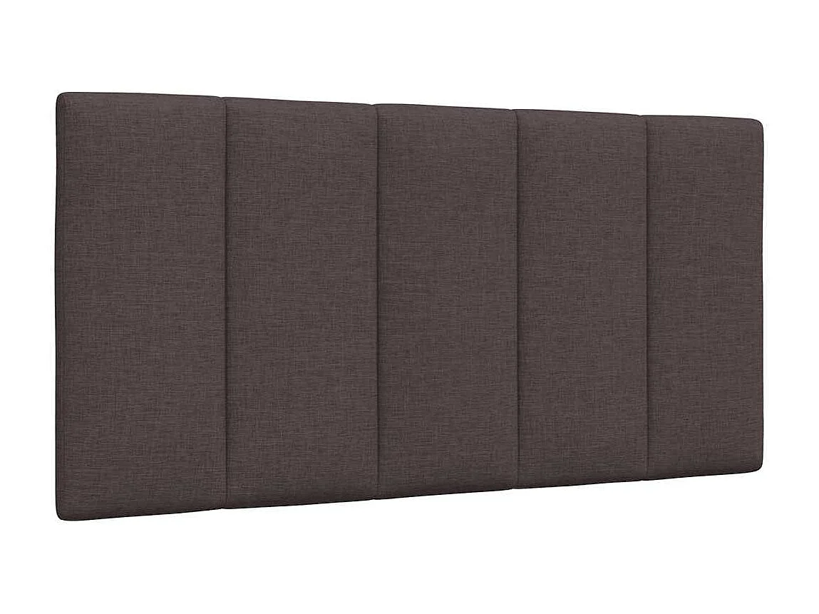 Letto con Materasso Hanko Marrone Scuro 100x200 cm in Tessuto