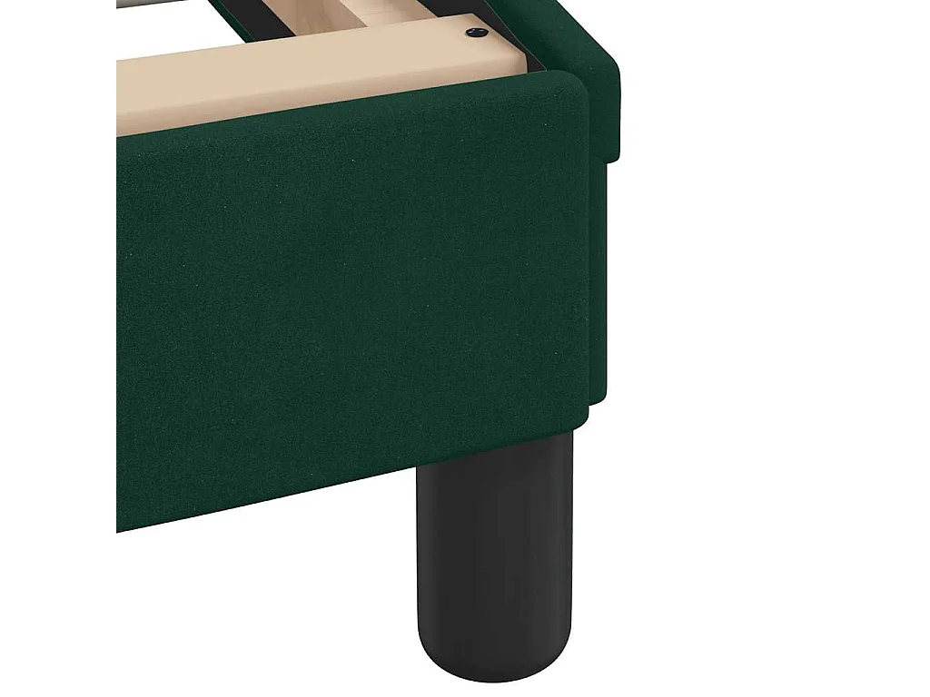 Bett mit Matratze Dunkelgrün 140x190 cm Samt