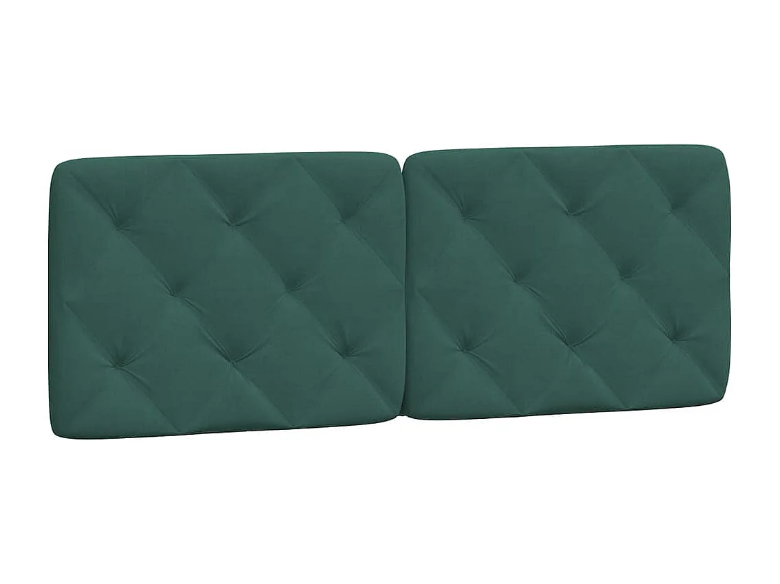Bed met matras fluweel donkergroen 140x190 cm