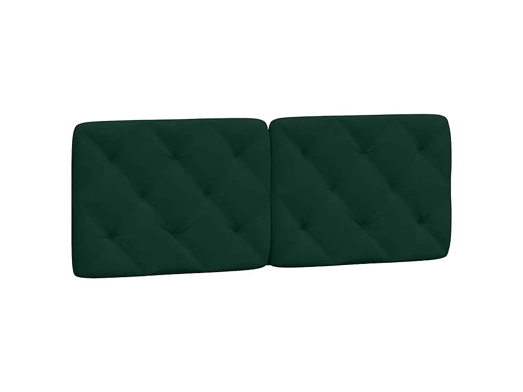 Cama com colchão 140x190 cm veludo verde-escuro