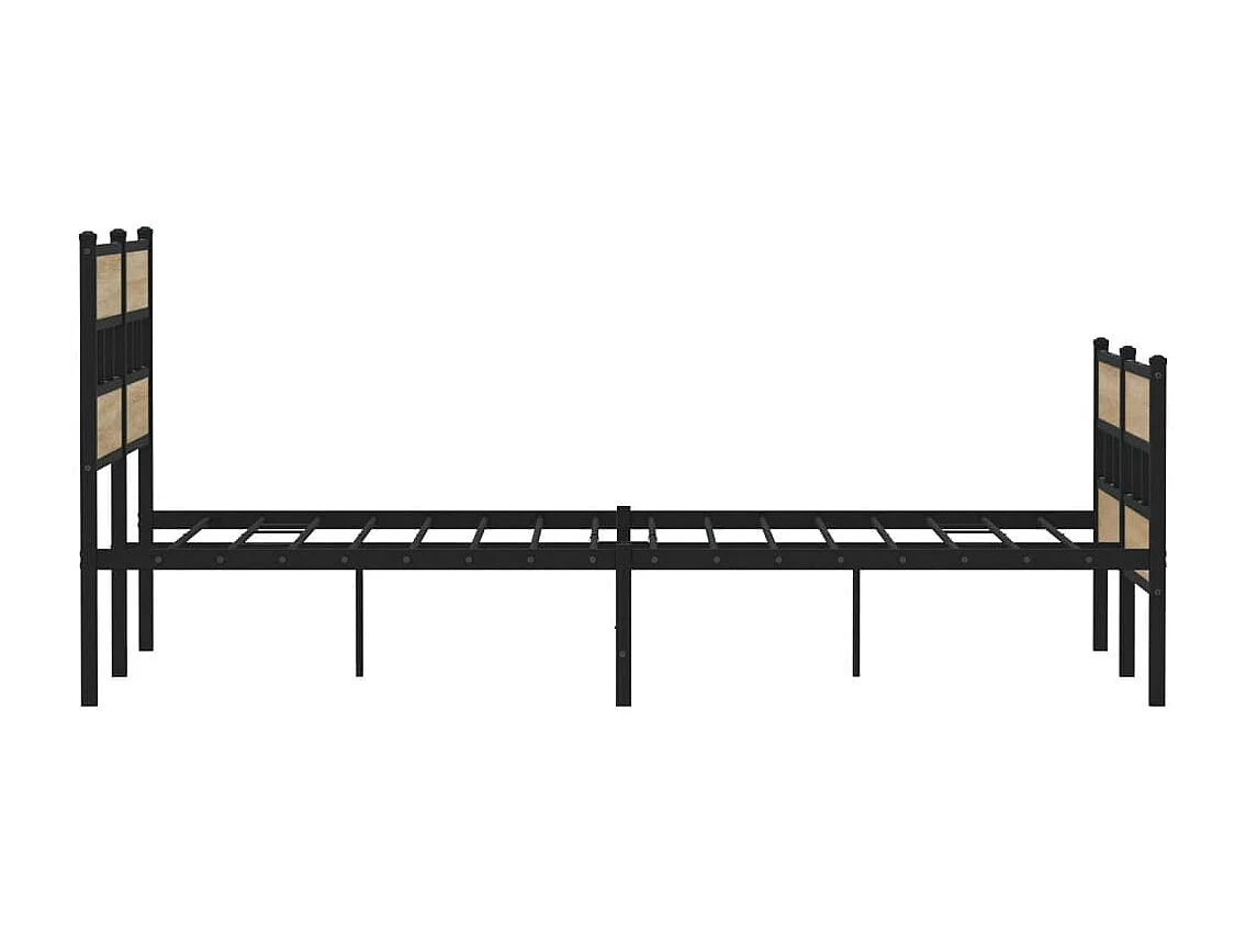 Metallbett ohne Matratze Sonoma-Eiche 140x190 cm
