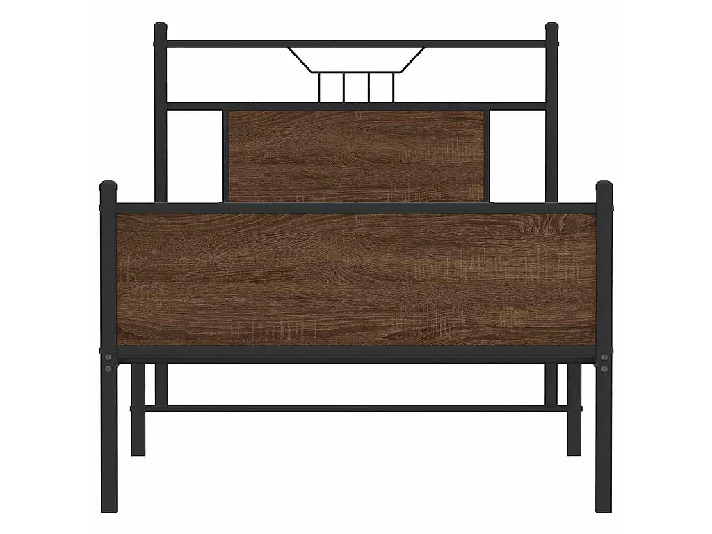 Cadre de lit sans matelas chêne marron 90x190cm bois ingénierie