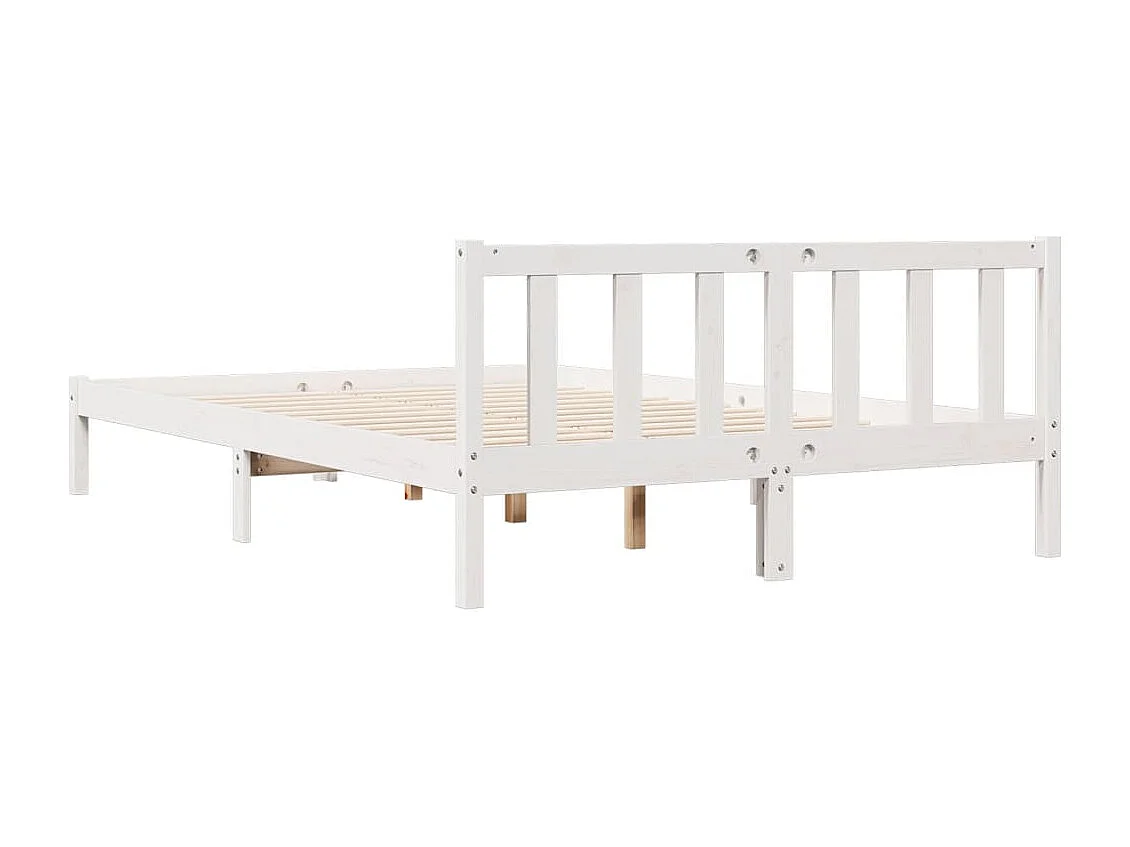 Cama extralarga sin colchón madera maciza pino blanca 80x210 cm