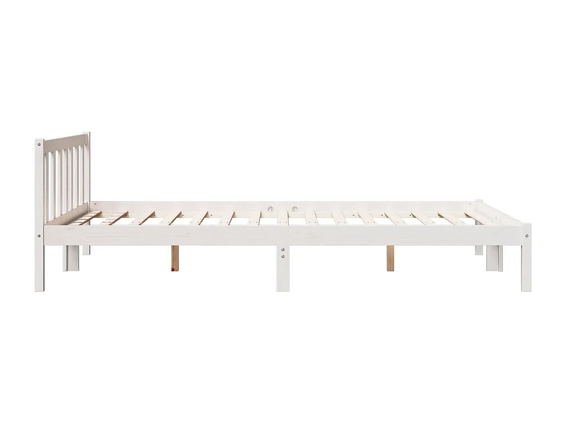 Cama extralarga sin colchón madera maciza pino blanca 80x210 cm