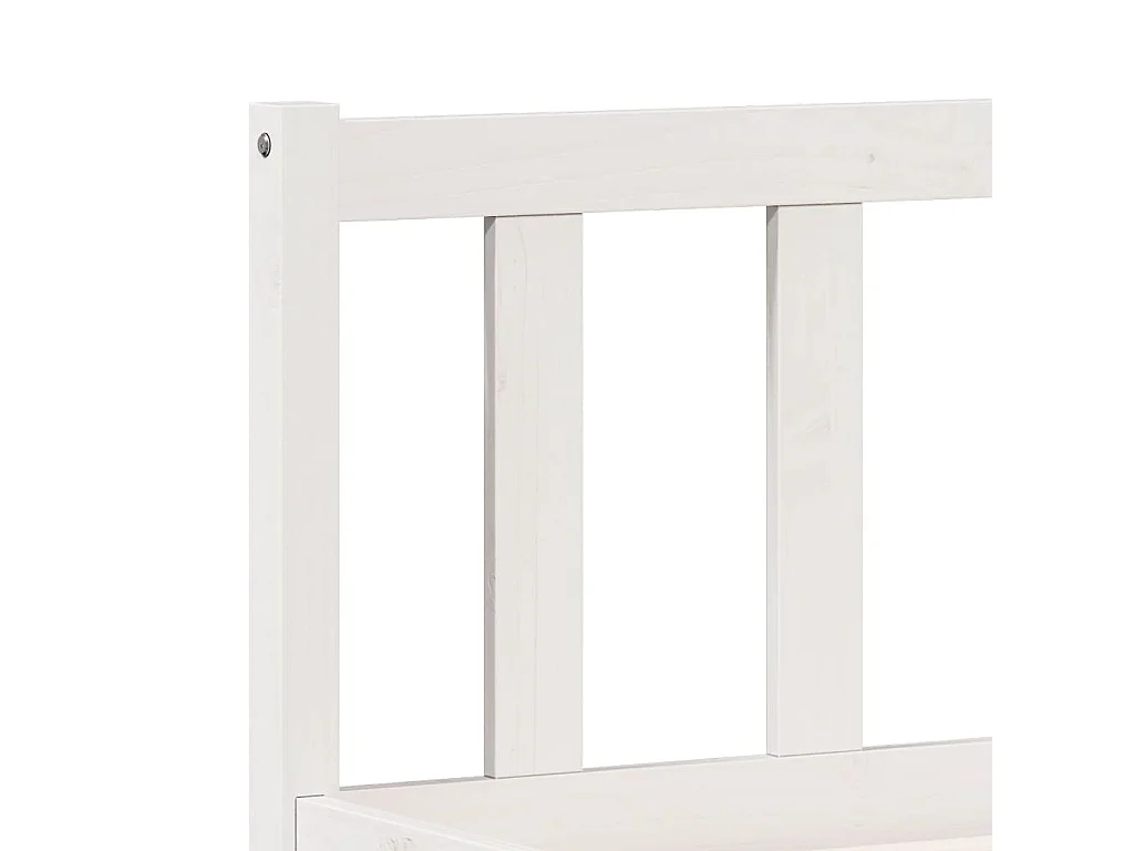 Cama extralarga sin colchón madera maciza pino blanca 80x210 cm