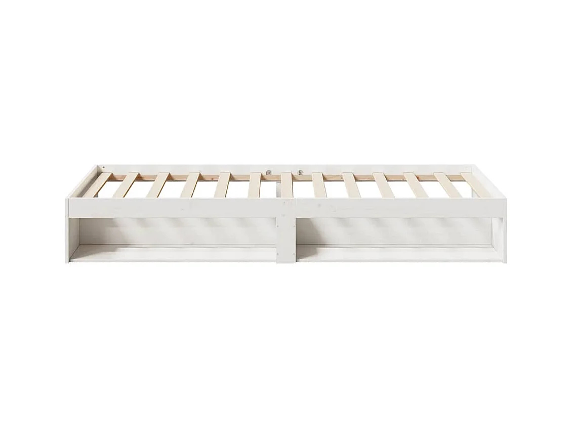 Lit de jour sans matelas blanc 90x190 cm bois de pin massif