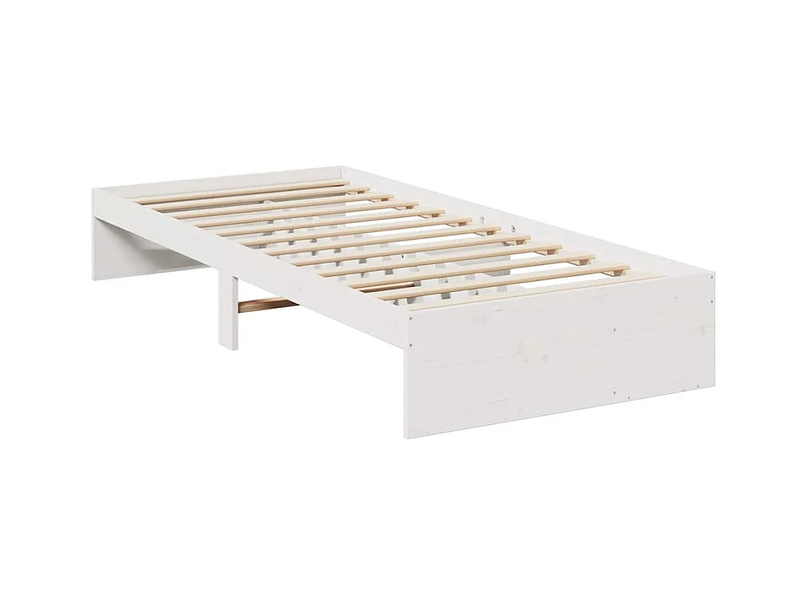 Lit de jour sans matelas blanc 90x190 cm bois de pin massif