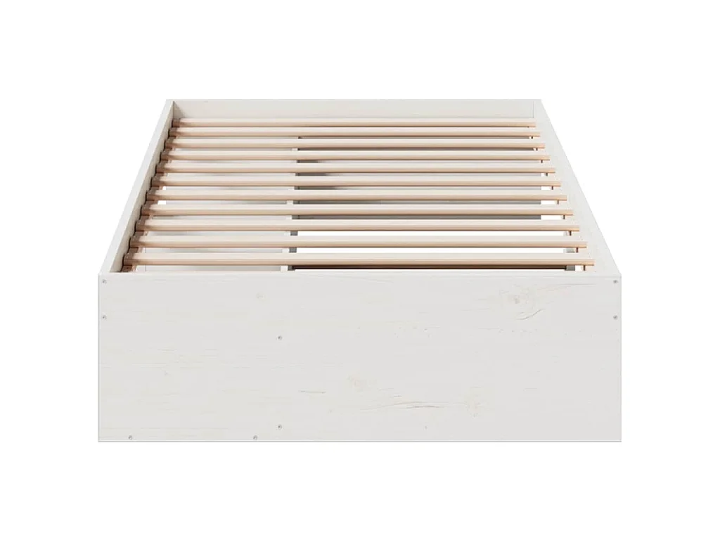 Lit de jour sans matelas blanc 90x190 cm bois de pin massif