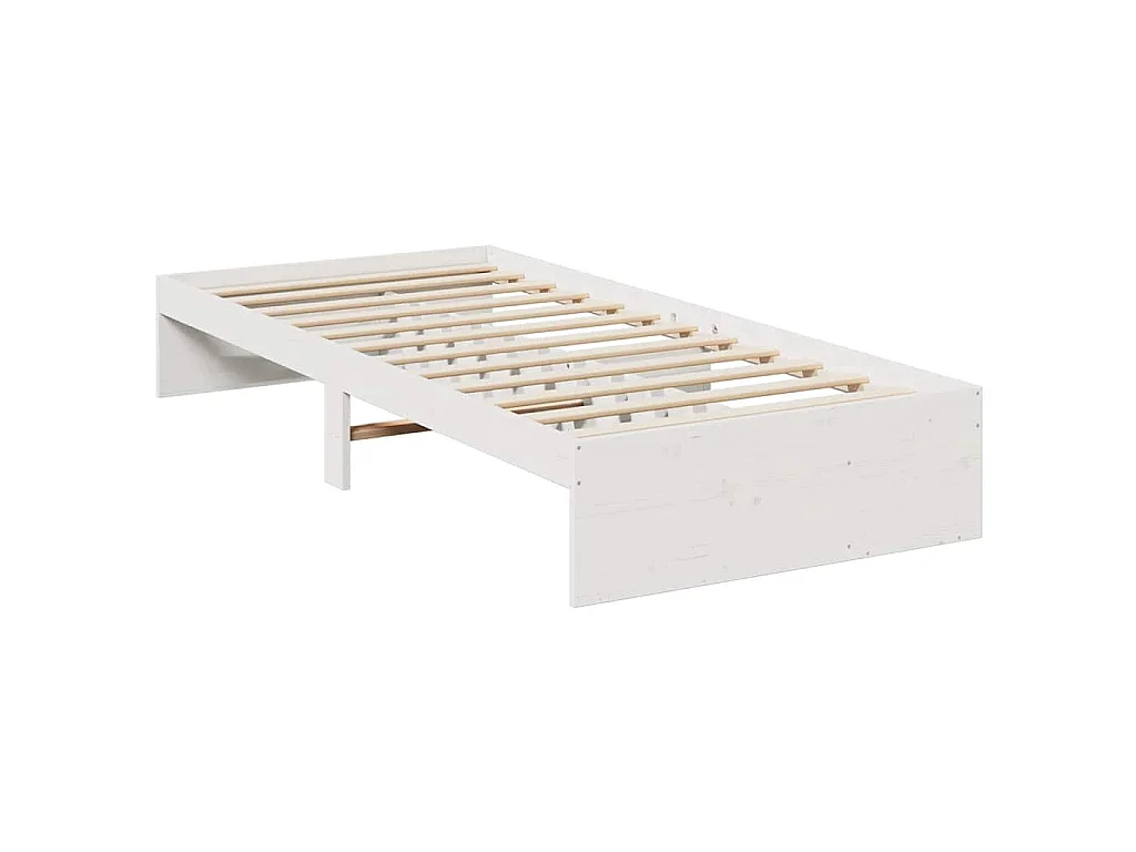 Lit de jour sans matelas blanc 90x190 cm bois de pin massif