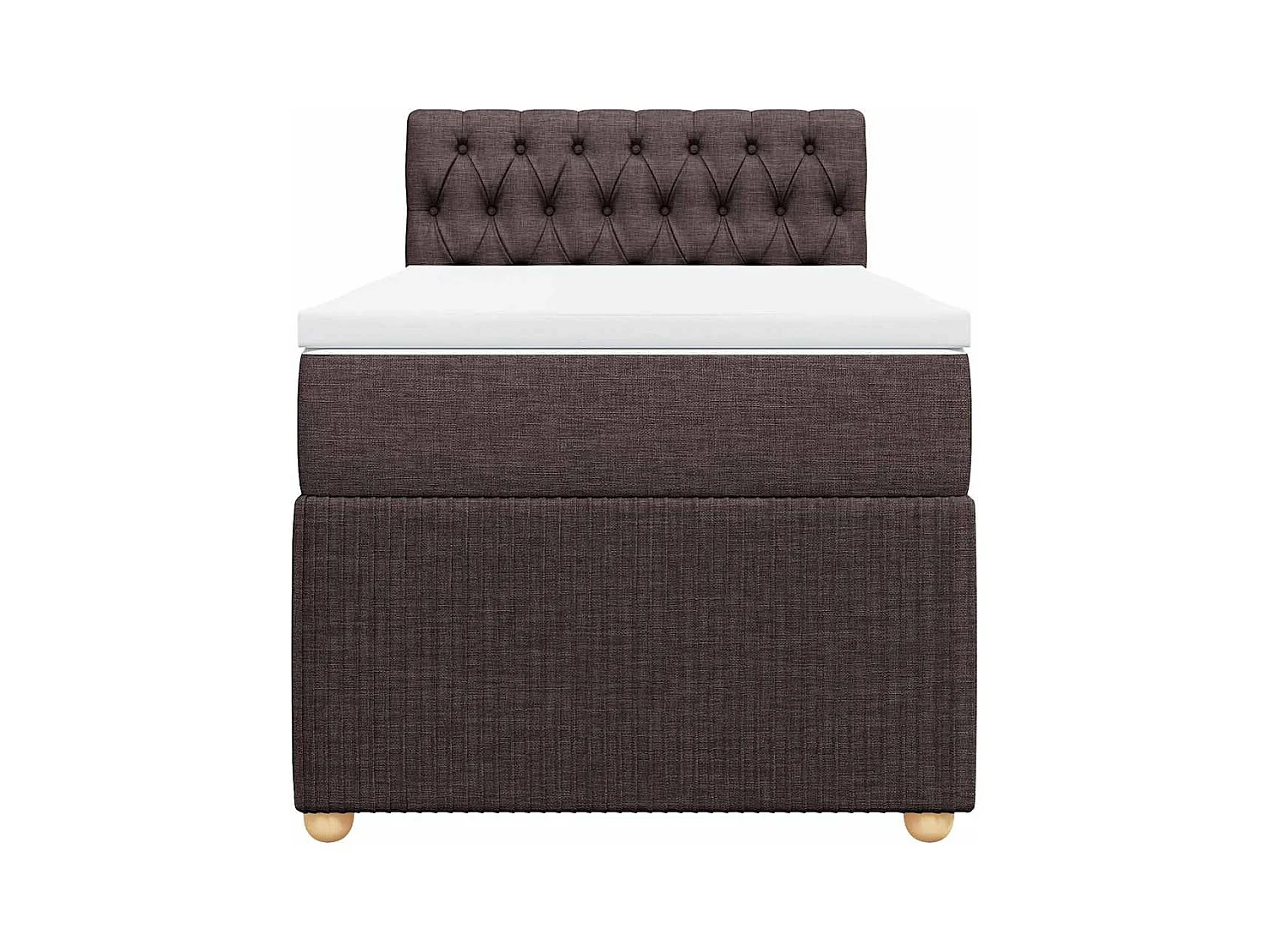 Boxspringbett mit Matratze Dunkelbraun 90x190 cm Stoff