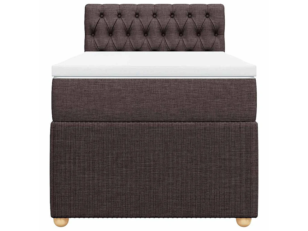 Sommier à lattes de lit avec matelas Marron foncé 90x190 cm