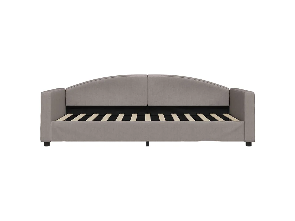 Divano Letto Estraibile con Cassetti Tortora 90x200 cm Tessuto