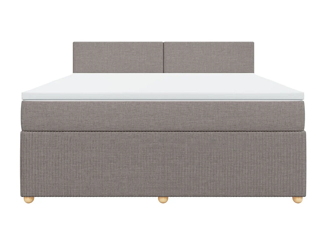 Giroletto a Molle con Materasso Tortora 180x200 cm in Tessuto