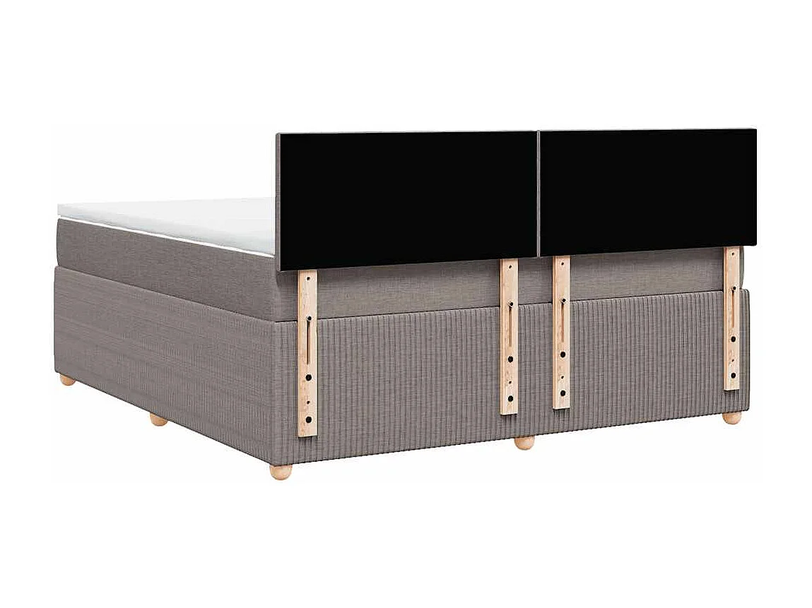 Boxspringbett mit Matratze Taupe 180x200 cm Stoff