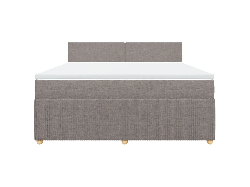 Boxspringbett mit Matratze Taupe 180x200 cm Stoff