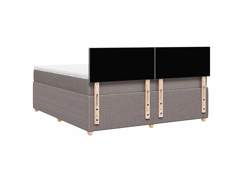 Boxspringbett mit Matratze Taupe 180x200 cm Stoff