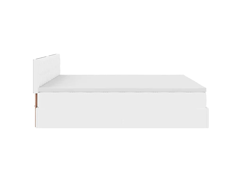 Lit ottoman avec matelas & LED blanc pur 180x200cm similicuir