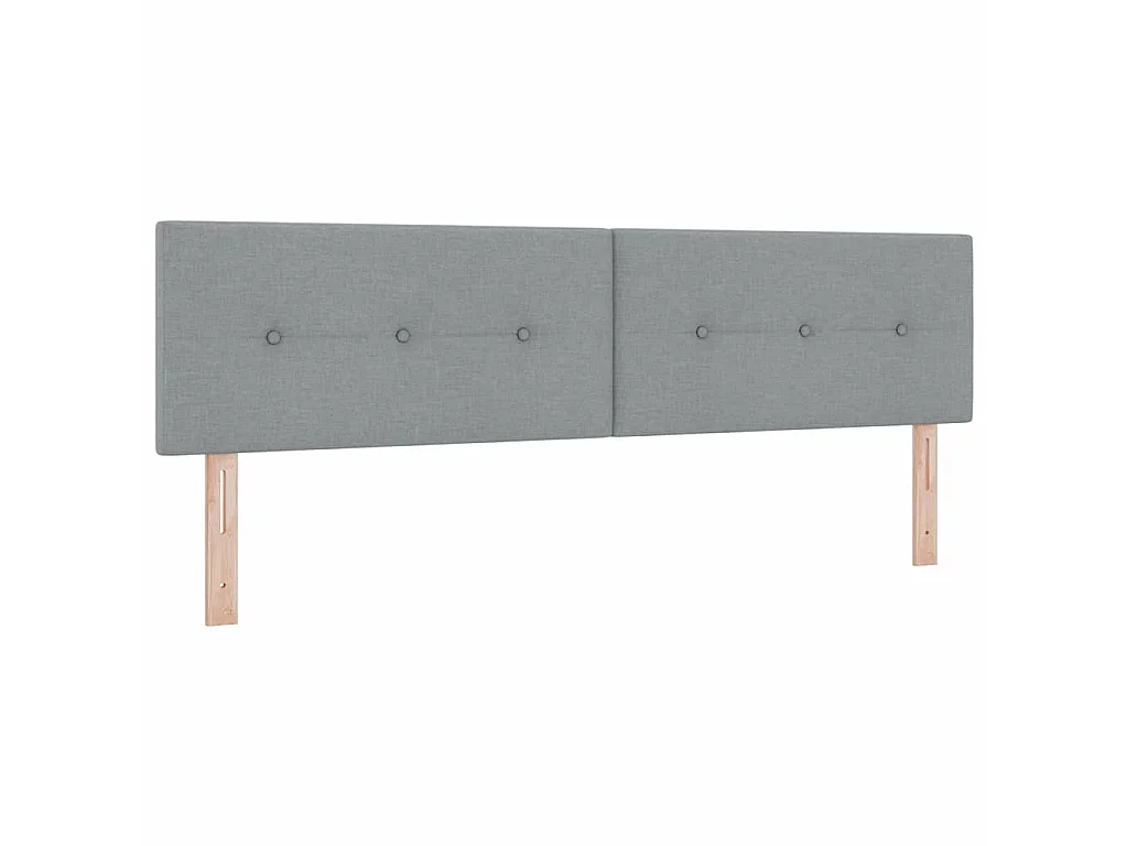 Boxspring bed met hoofdeinde Lichtgrijs 180 x 200 cm Stof