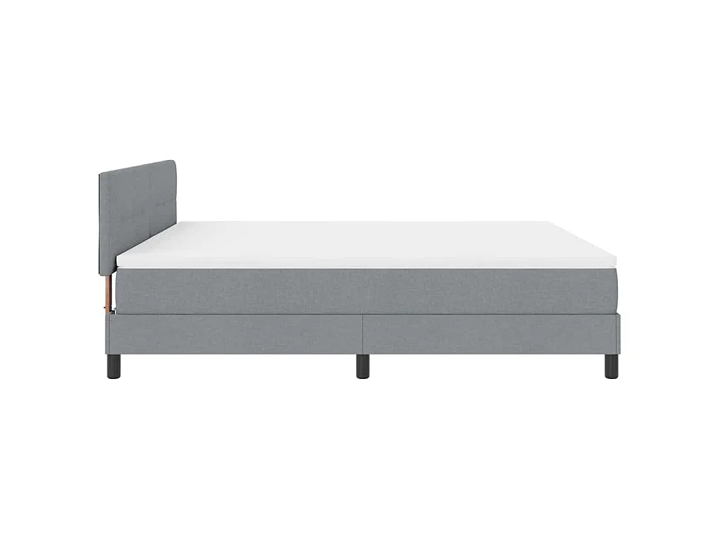 Boxspring bed met hoofdeinde Lichtgrijs 180 x 200 cm Stof