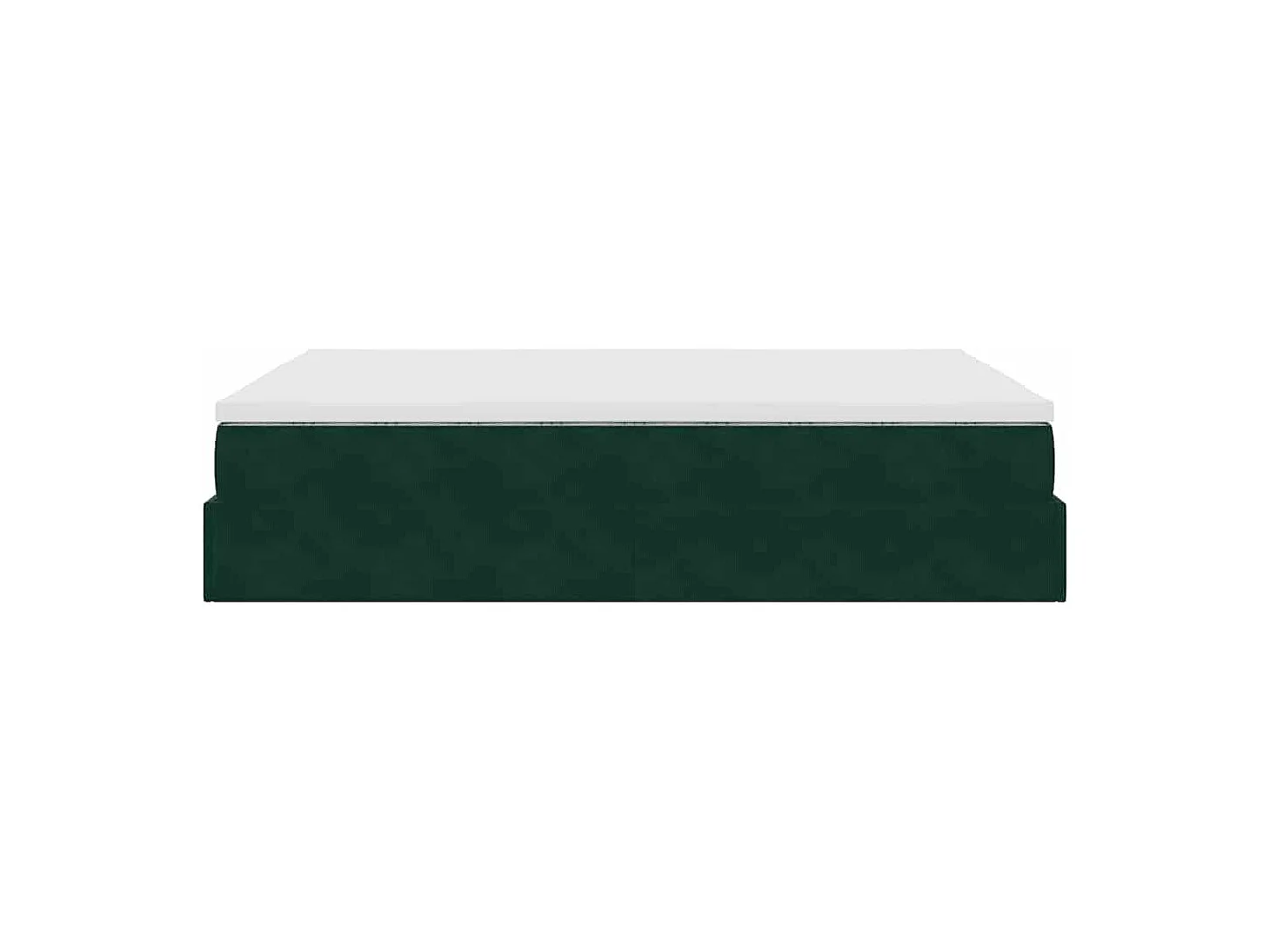 Ottoman-Bett mit Matratze Dunkelgrün 140x200 cm Samt