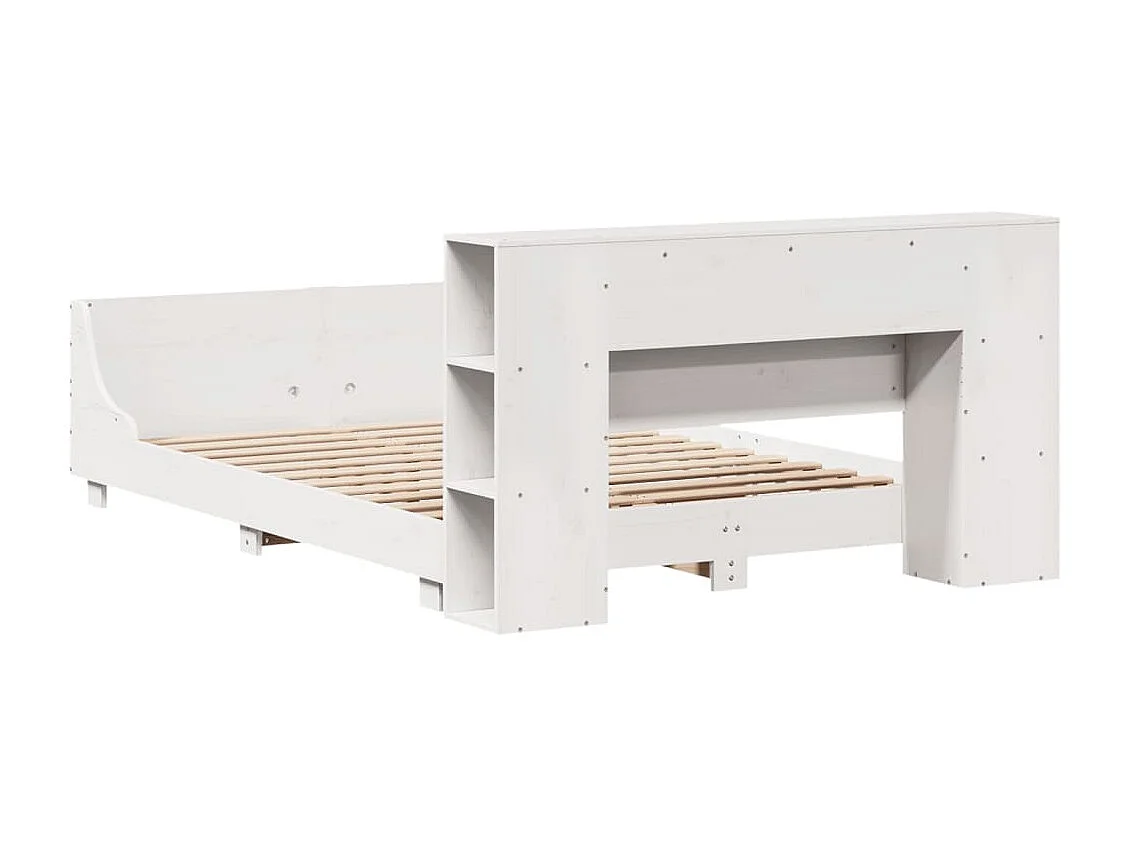 Letto senza Materasso Bianco 140x190 cm Legno Massello di Pino