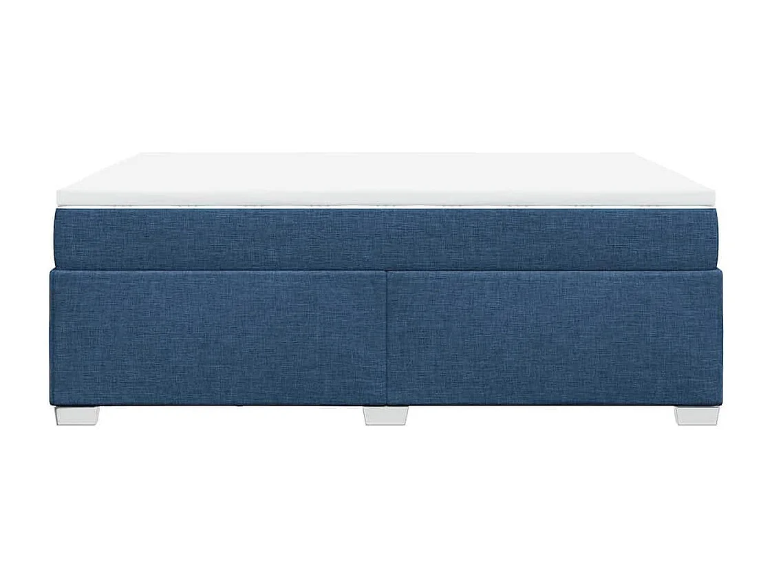 Sommier à lattes de lit avec matelas Bleu 140x190 cm Tissu